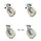 Service Caster 8 Inch Nylon Caster Set with Roller Bearings 2 Brakes 2 Swivel Locks SCC SCC-TTL30S820-NYR-2-BSL-2 - alternate 1